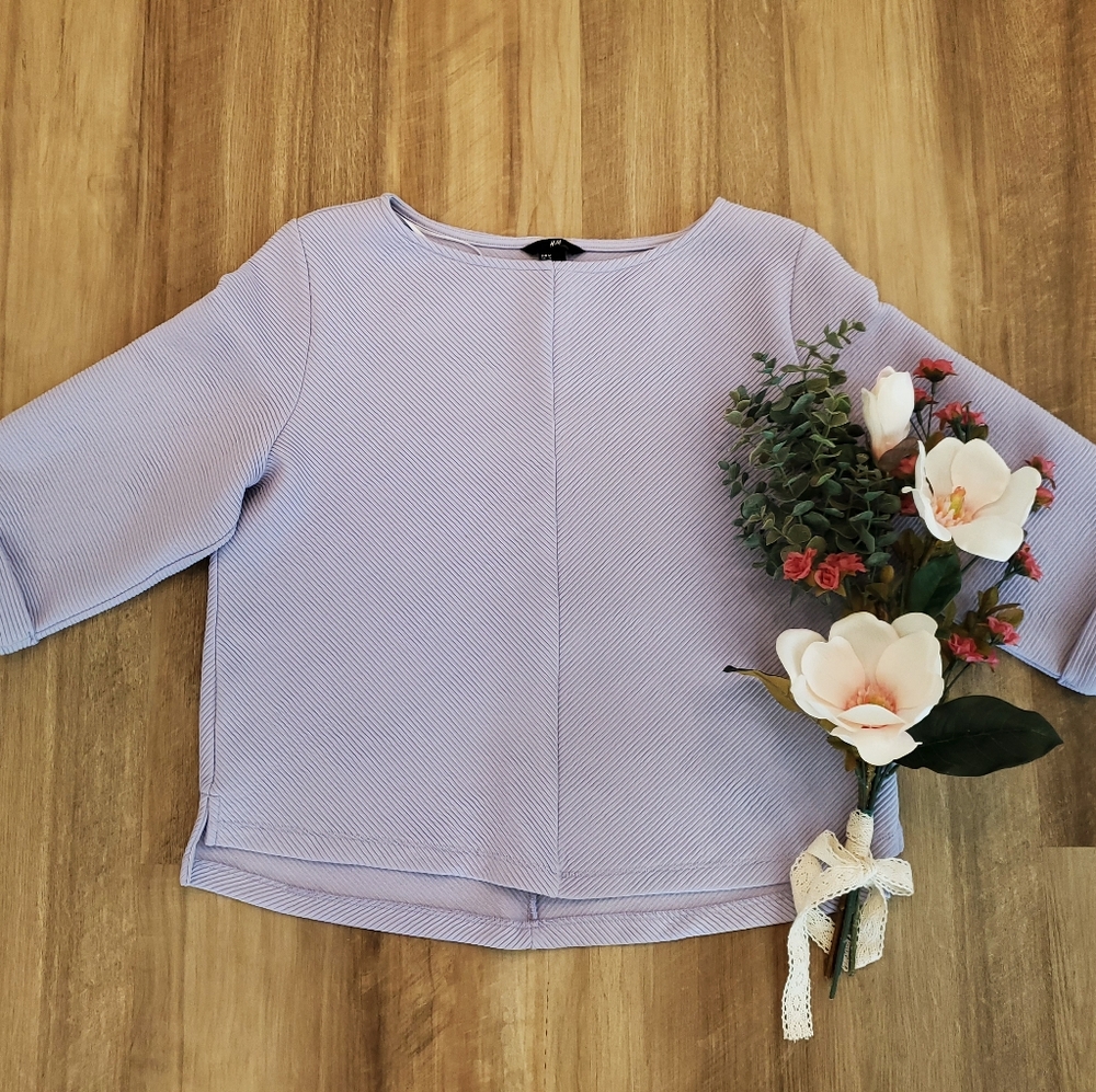 H&M lilac long sleeve shirt